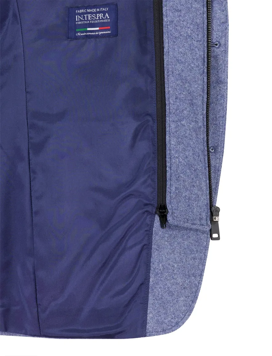 Roy Robson colbert blauw regular fit