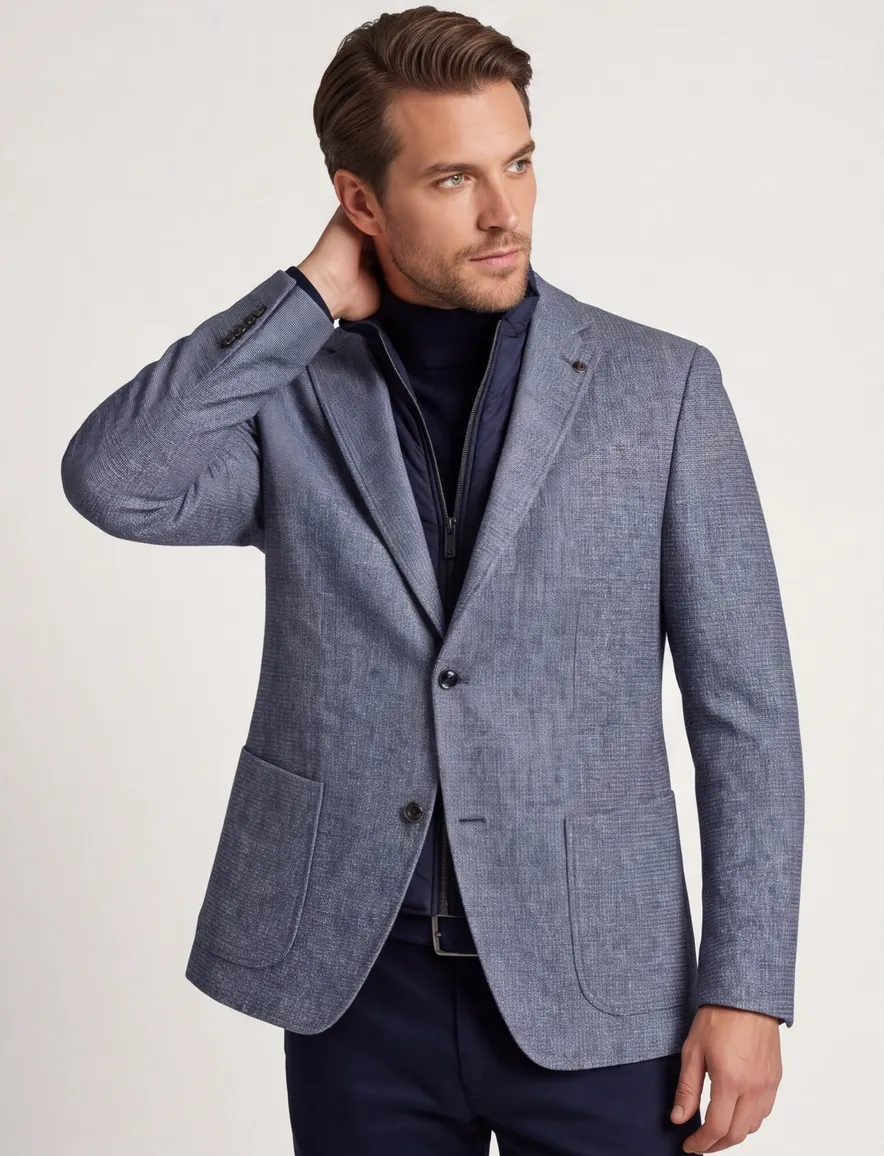 winterjas blauw Roy Robson