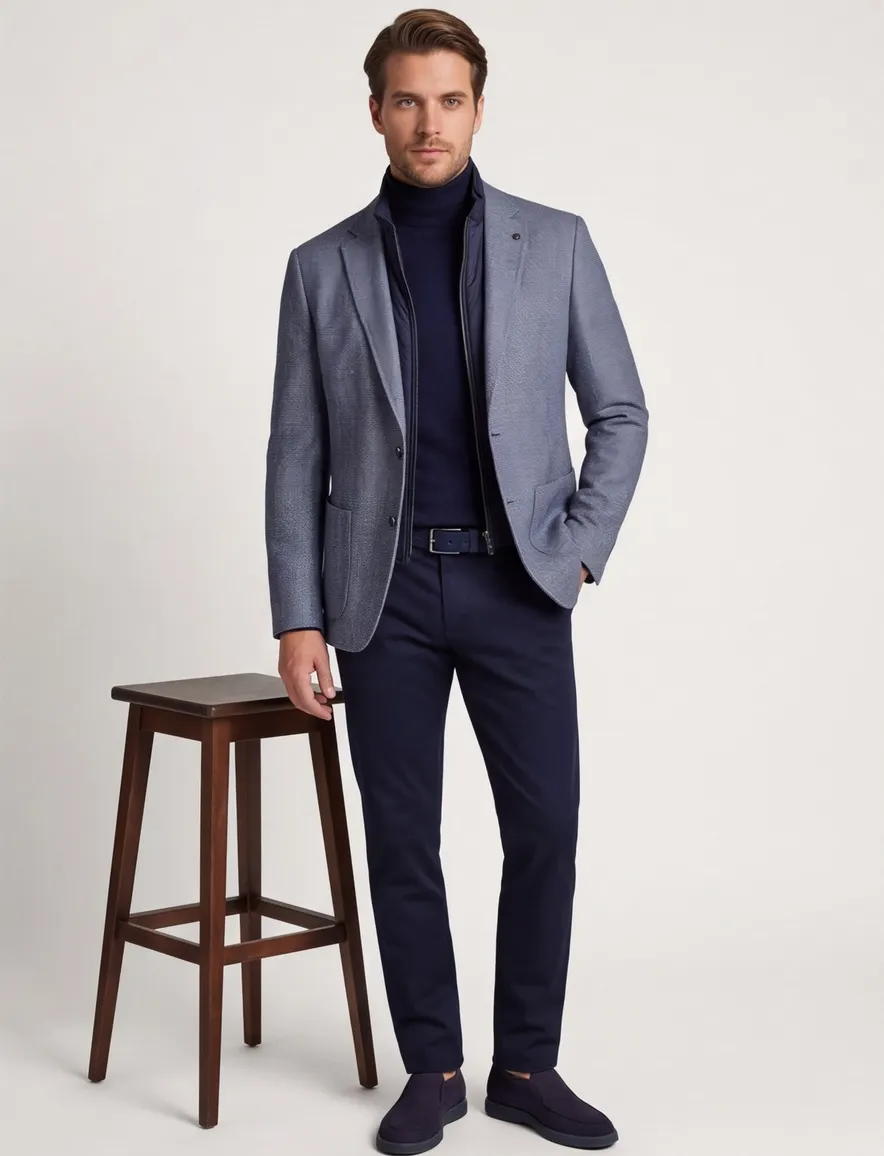 winterjas blauw Roy Robson