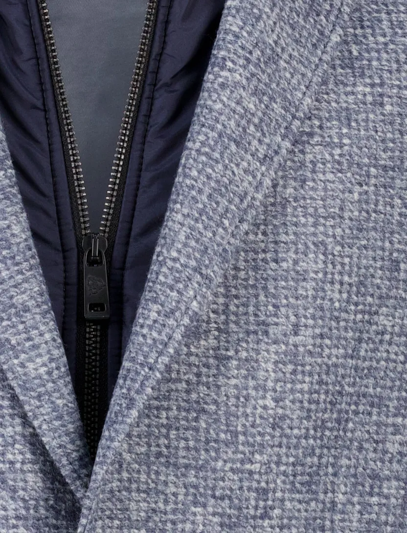 Roy Robson colbert blauw gemêleerd
