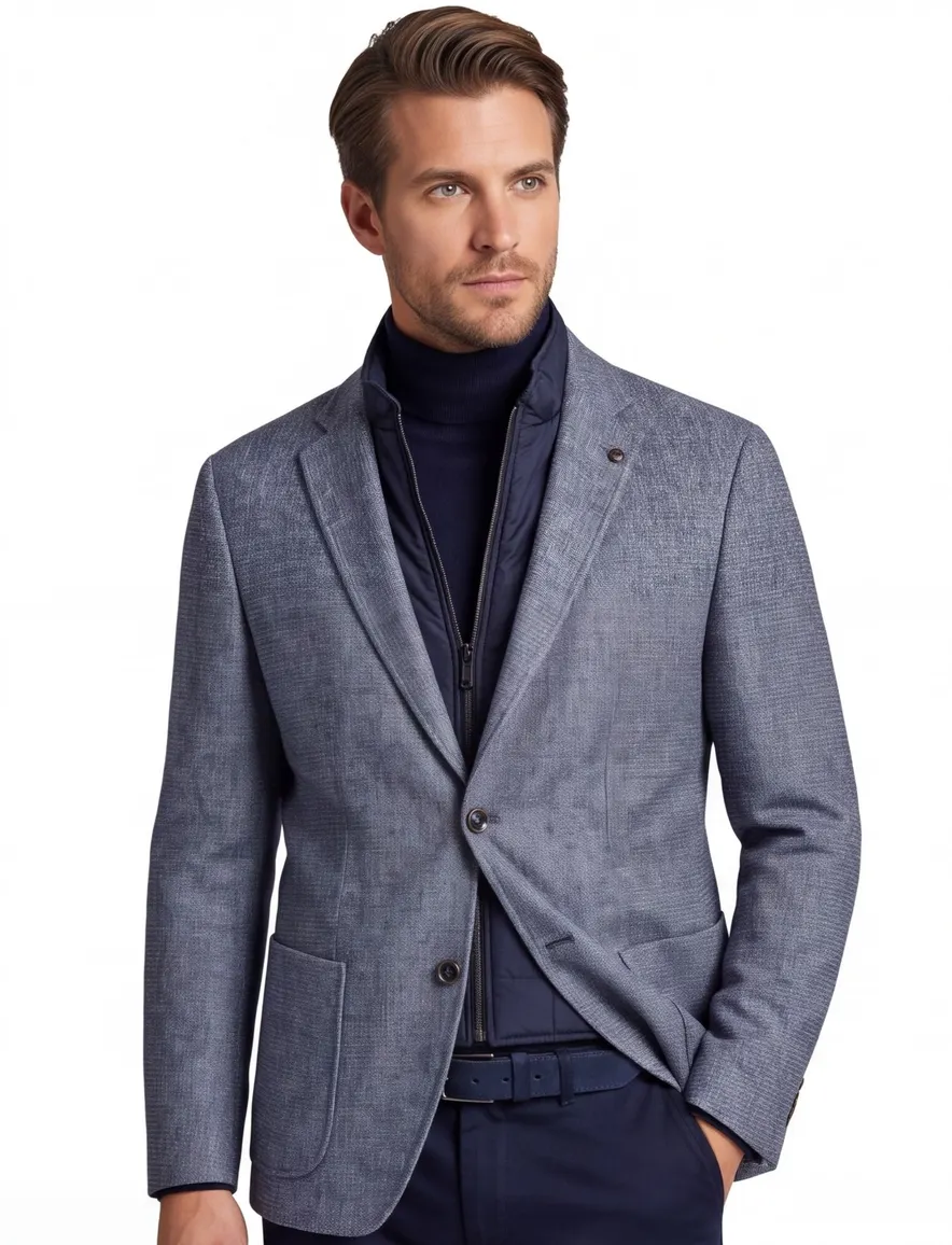 winterjas blauw Roy Robson