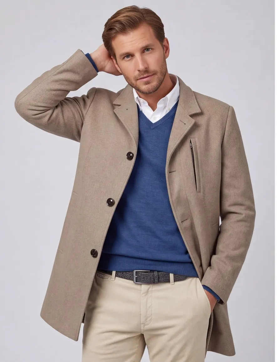Roy Robson winterjas khaki
