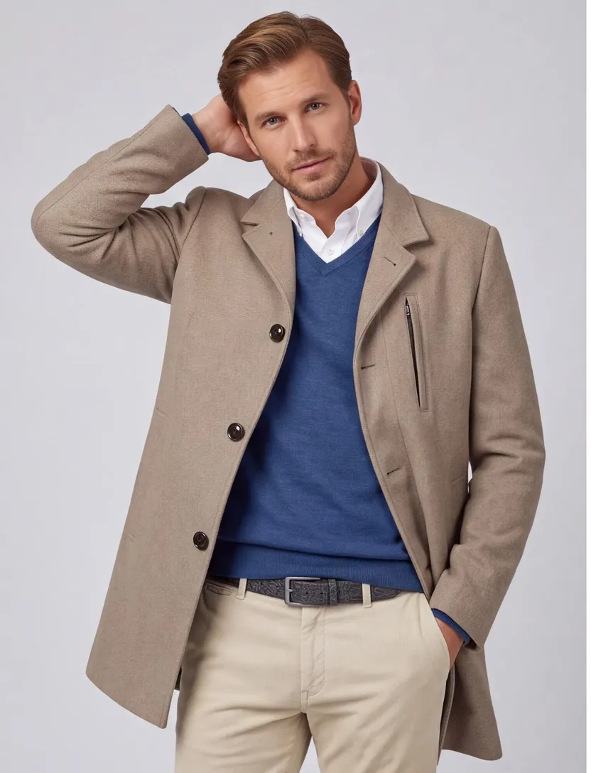 winterjas Roy Robson khaki