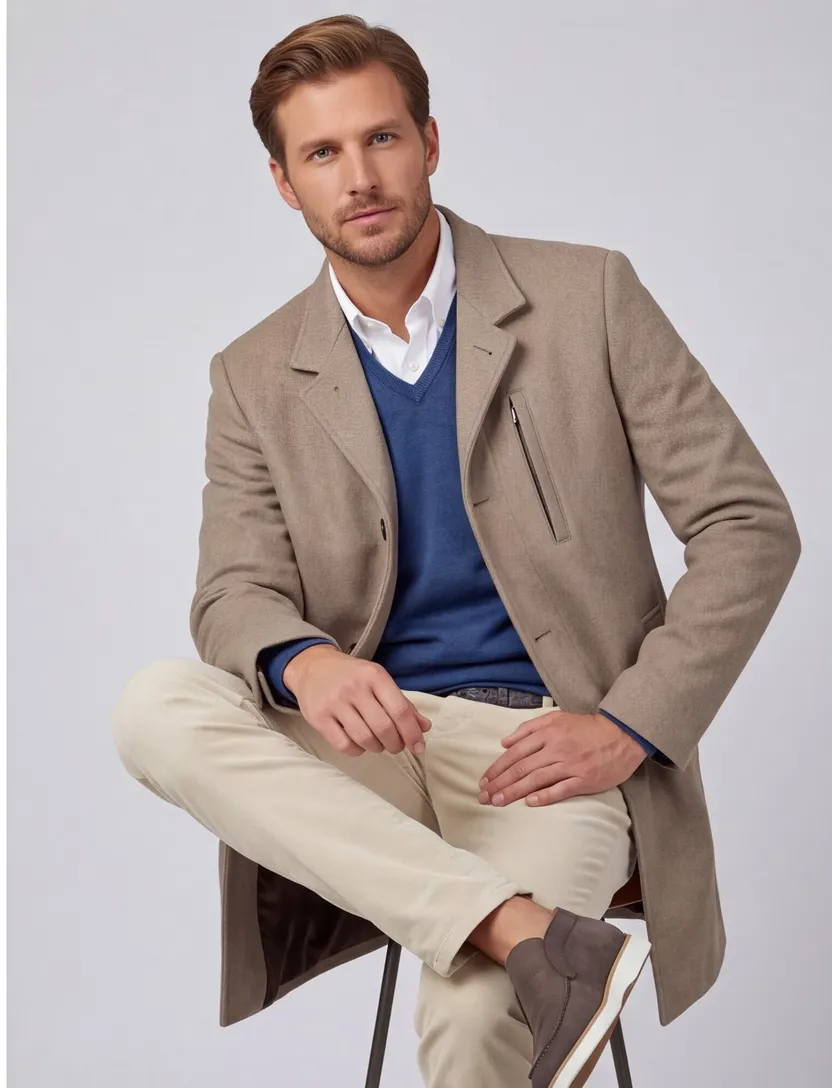 winterjas Roy Robson khaki