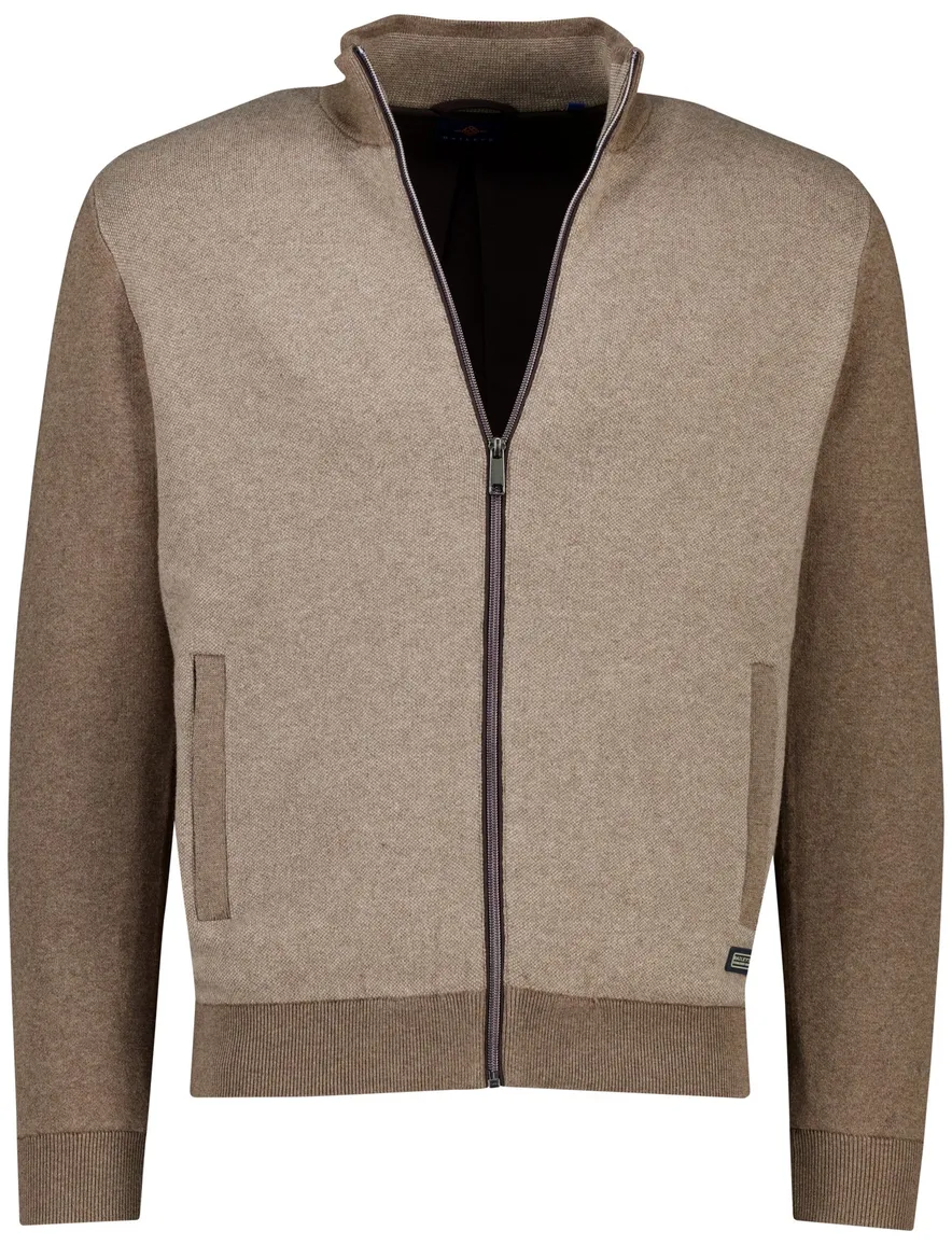 Baileys katoenen vest rits licht gevoerd taupe