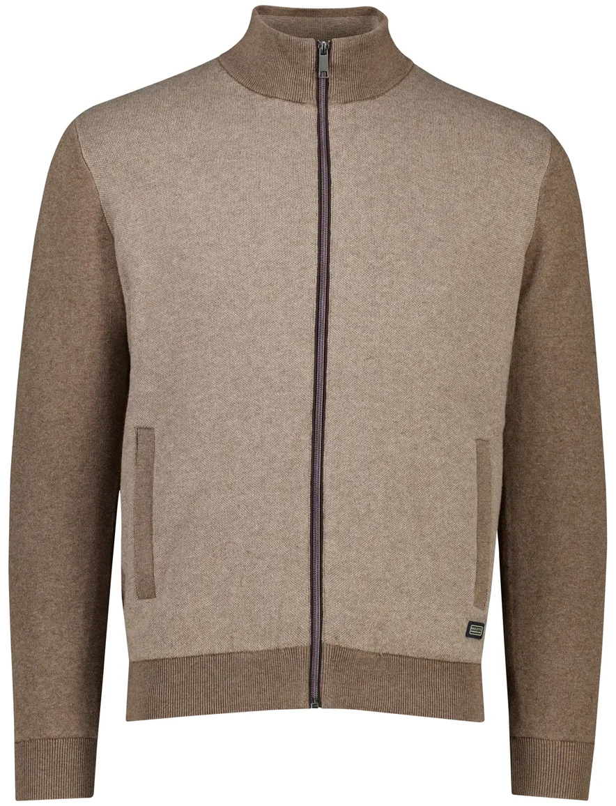 Baileys katoenen vest rits licht gevoerd taupe