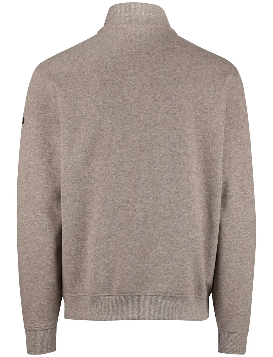 Baileys half zip beige normale fit katoen