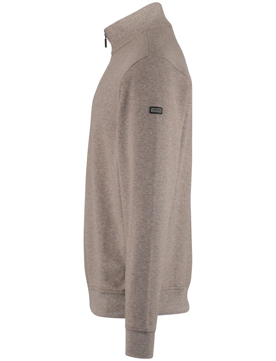 Baileys half zip beige normale fit katoen