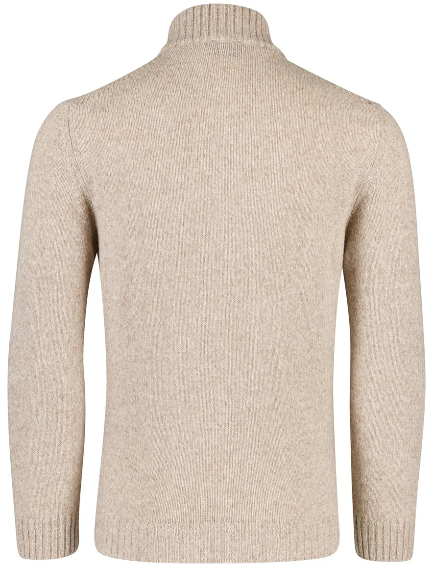 Baileys trui beige half zip gemeleerd