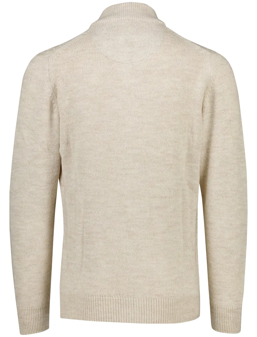 Baileys katoenen vest kabelpatroon rits beige