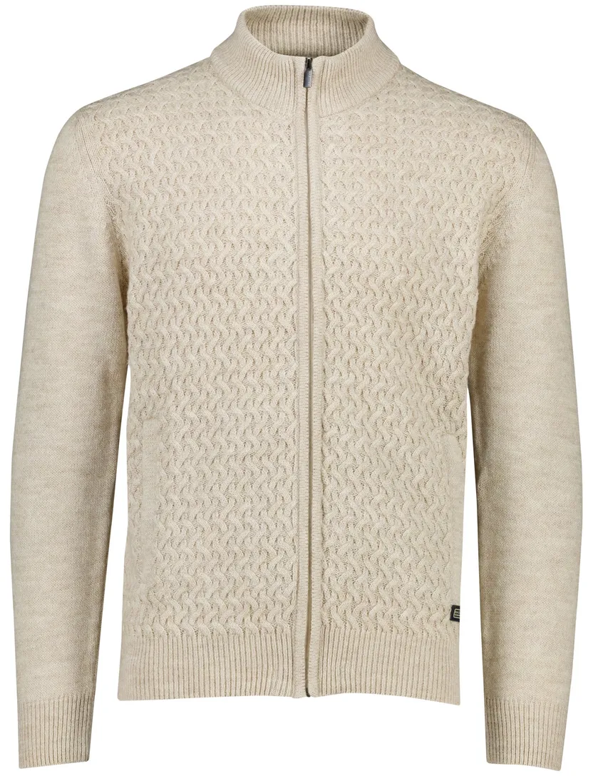 Baileys vest katoen kabelpatroon rits beige