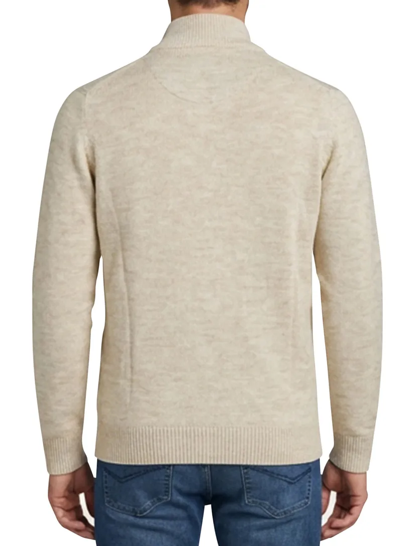 Baileys vest katoen kabelpatroon rits beige