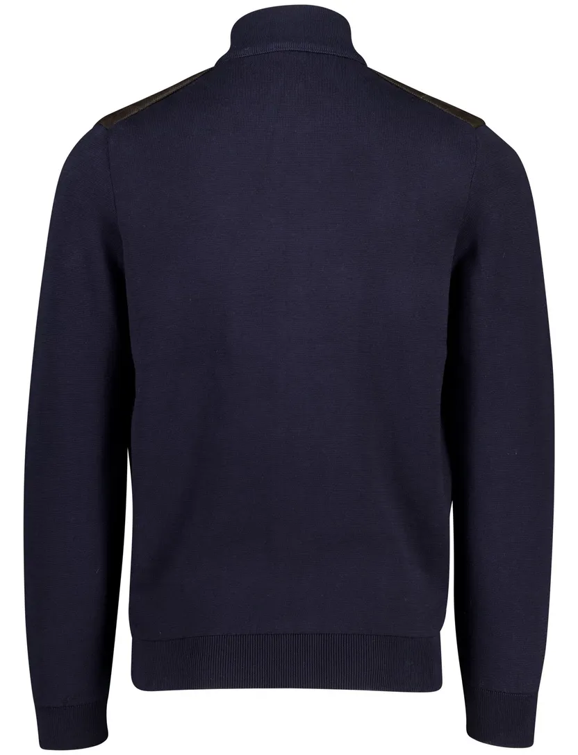 donkerblauw Baileys vest met bruin padded voorzijde