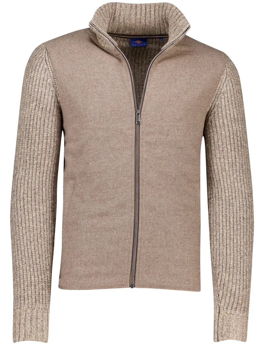 Baileys vest beige gebreide mouwen