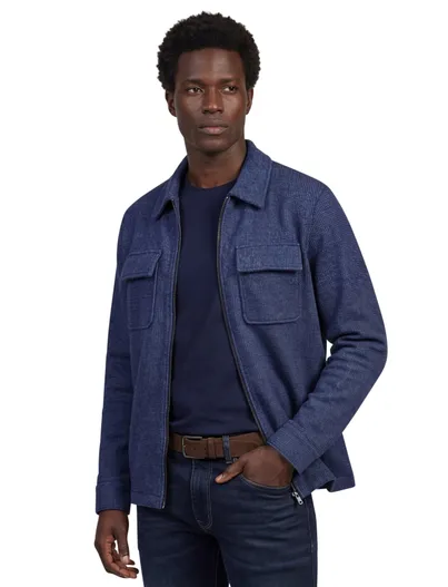 Baileys Baileys overshirt donkerblauw geruit