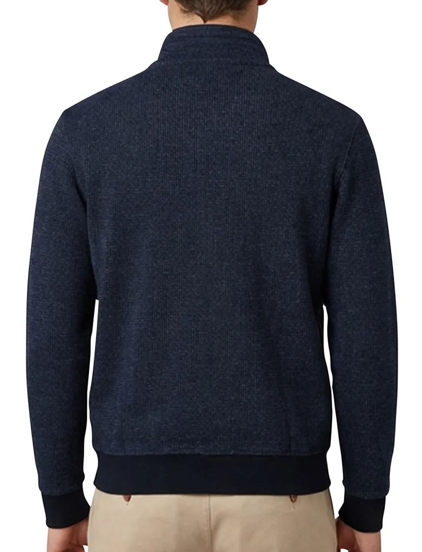 Baileys vest effen navy normale fit katoen