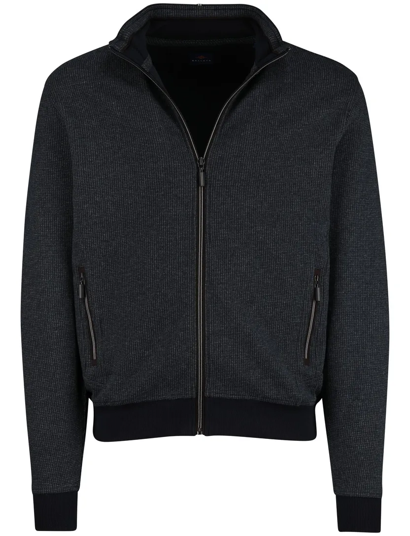 Baileys navy effen vest katoen normale fit