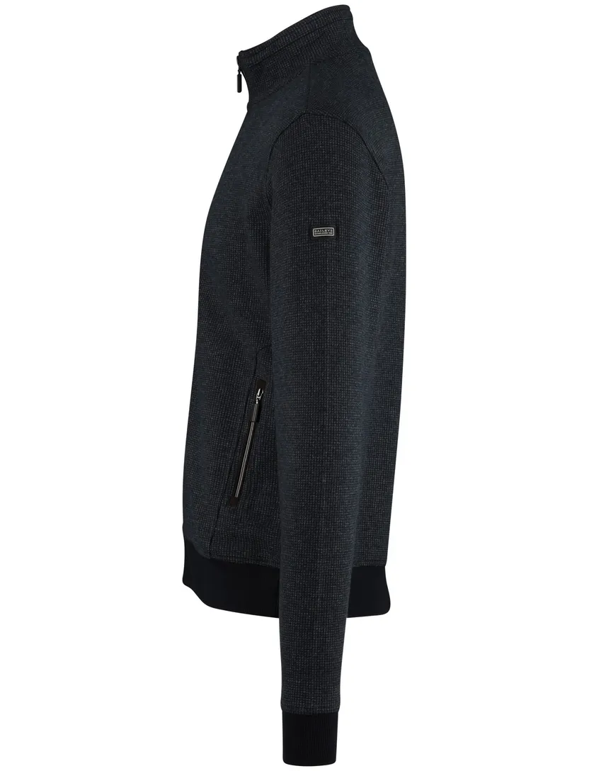 Baileys navy effen vest katoen normale fit