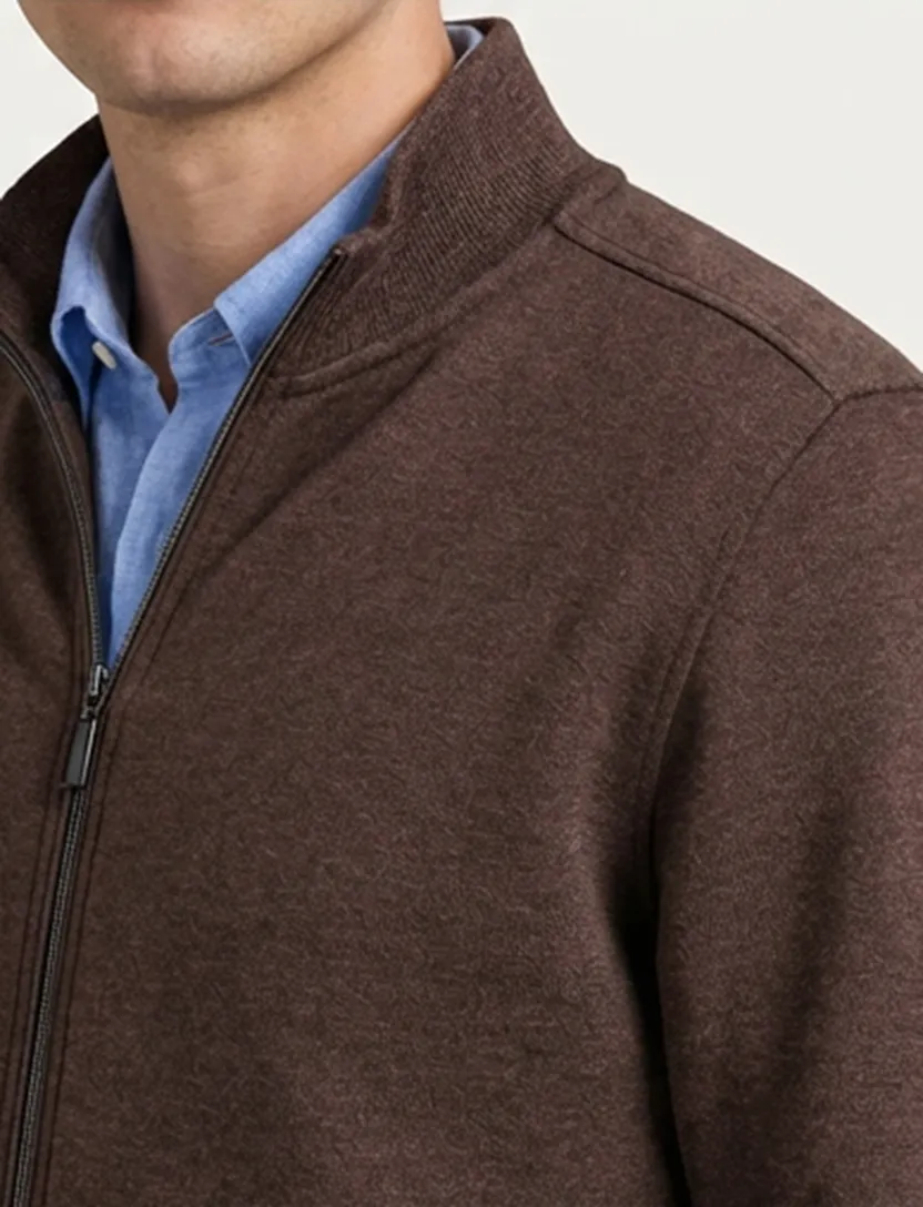 Katoenen vest bruin effen Baileys normale fit