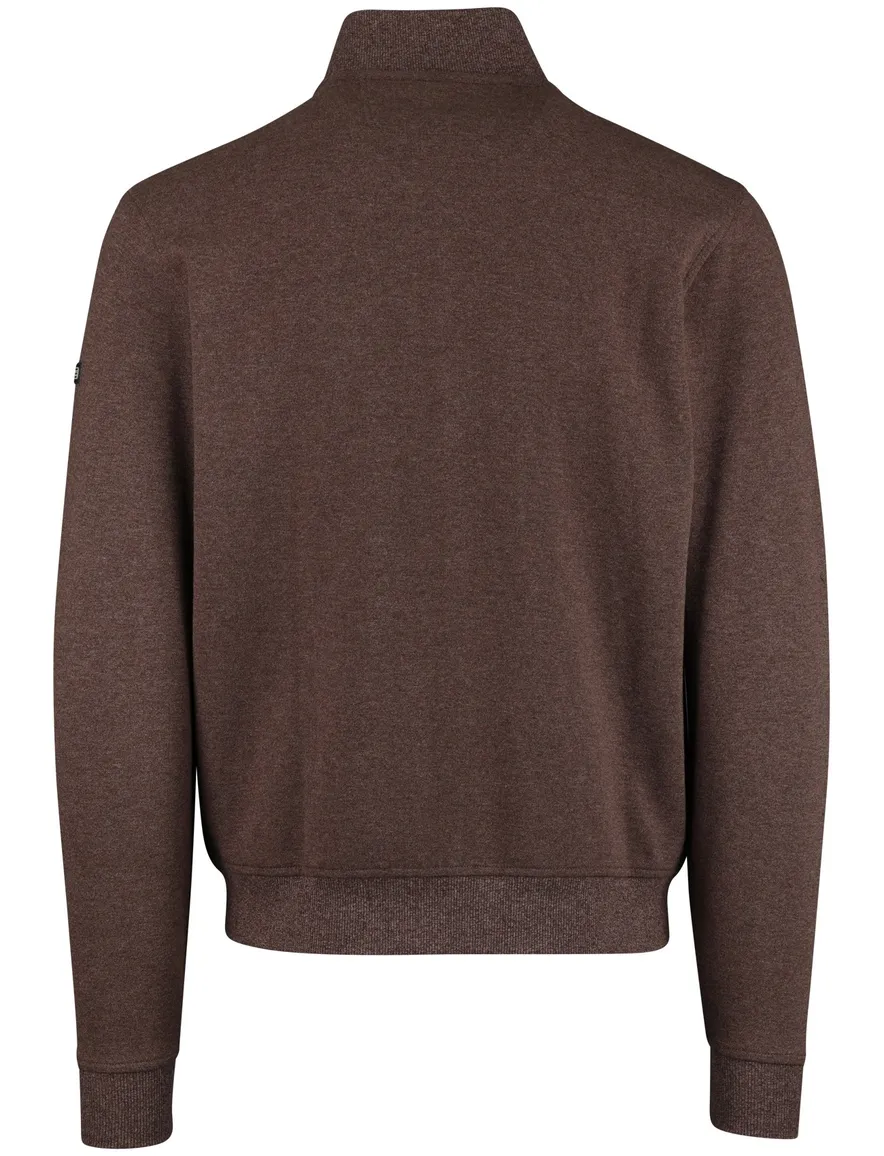 Baileys bruin effen vest normale fit katoen