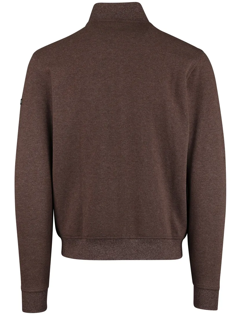 Katoenen vest bruin effen Baileys normale fit