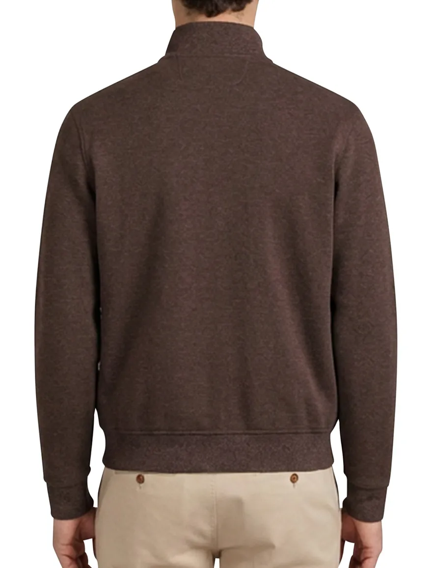 Baileys bruin effen vest normale fit katoen