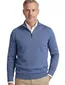 Baileys sweater blauw gemêleerd half zip katoen