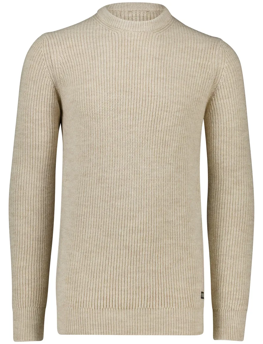 Baileys trui extra lang beige gestreepte textuur gebreid