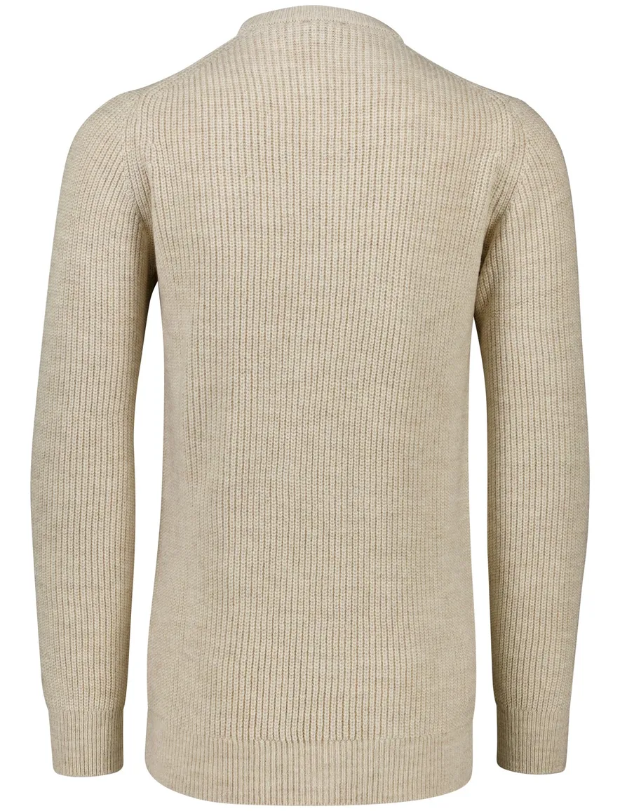 Baileys trui extra lang beige gestreepte textuur gebreid