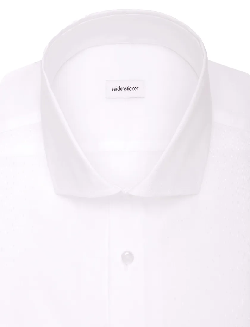 Seidensticker slim fit business overhemd wit effen