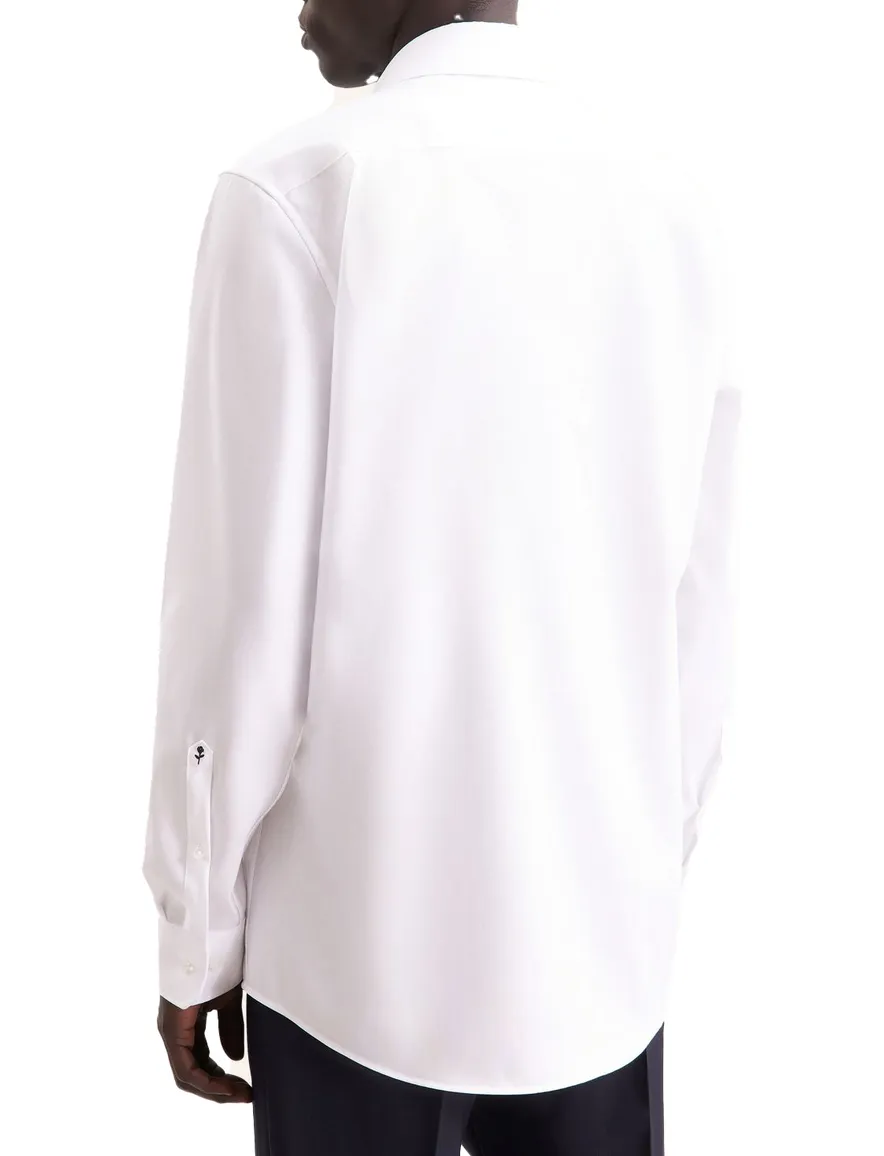Seidensticker slim fit business overhemd wit effen