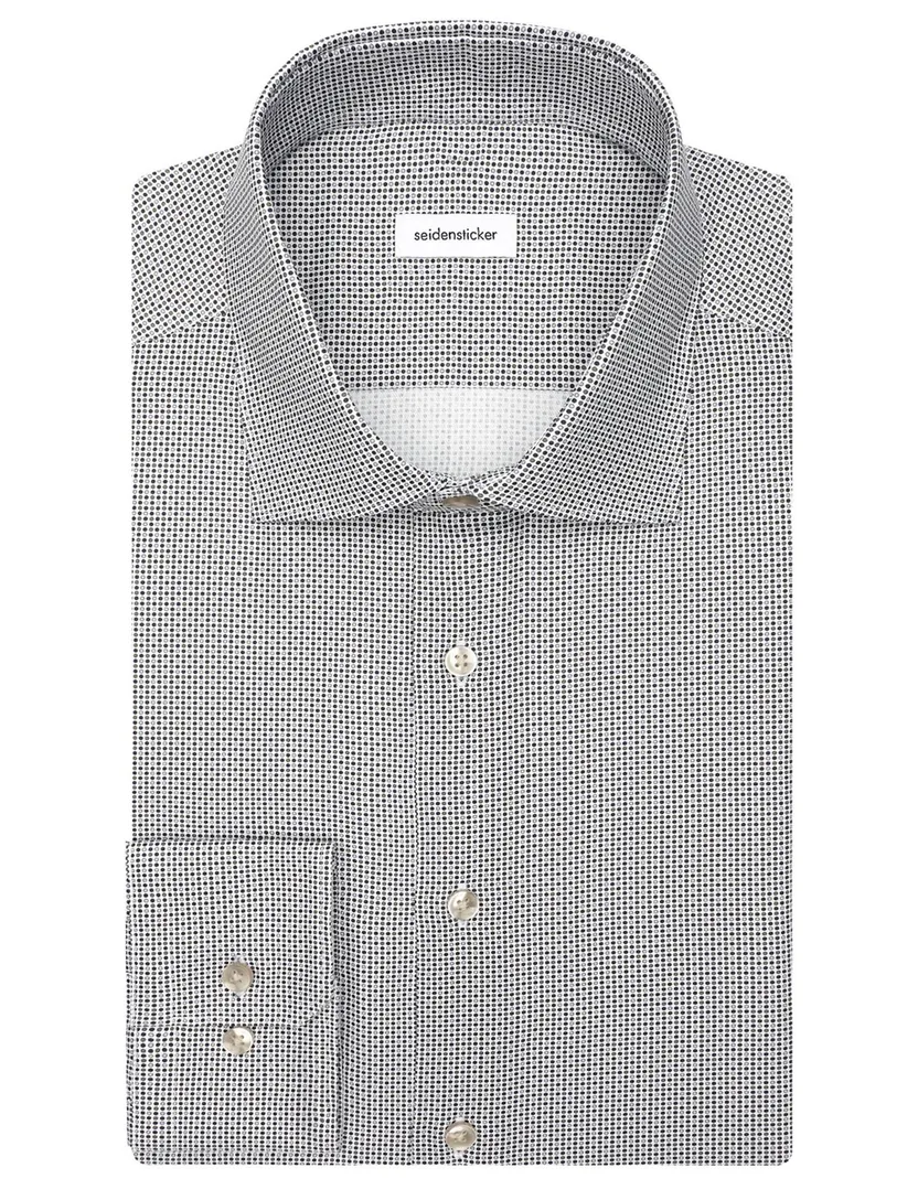 business overhemd Seidensticker Slim Fit donkerblauw
