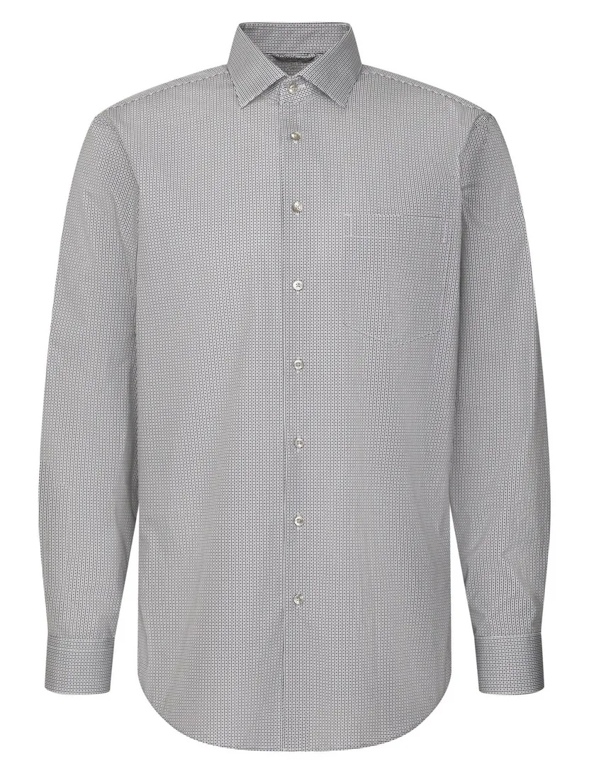 business overhemd Seidensticker Slim Fit donkerblauw
