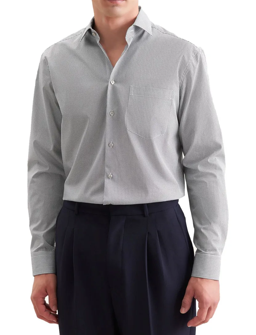 business overhemd Seidensticker Slim Fit donkerblauw
