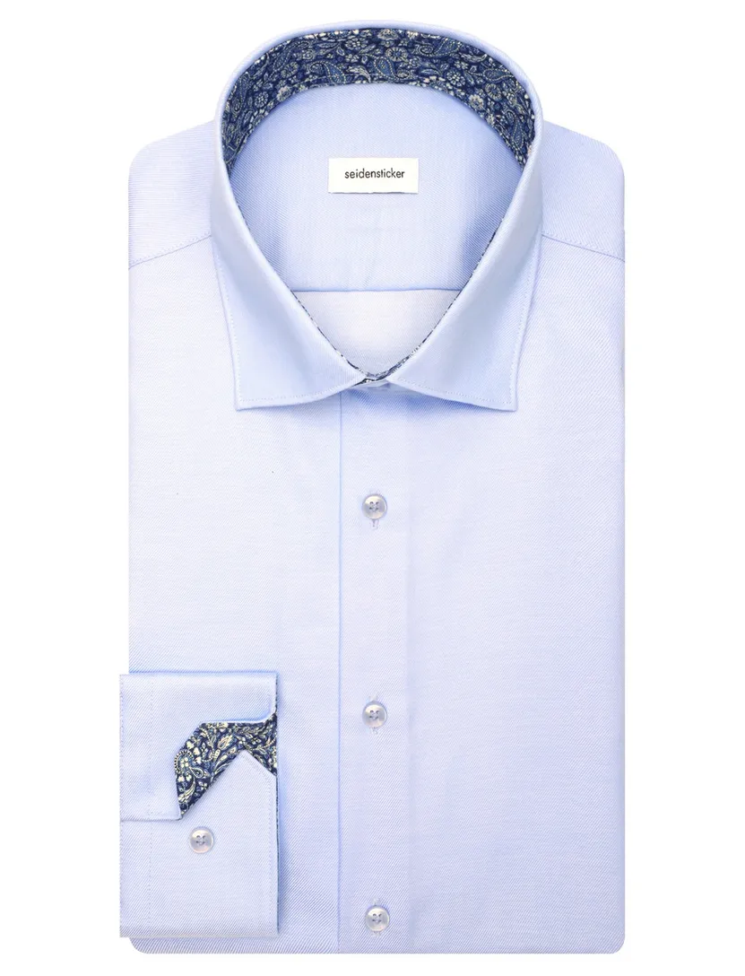 business overhemd Seidensticker Slim Fit lichtblauw