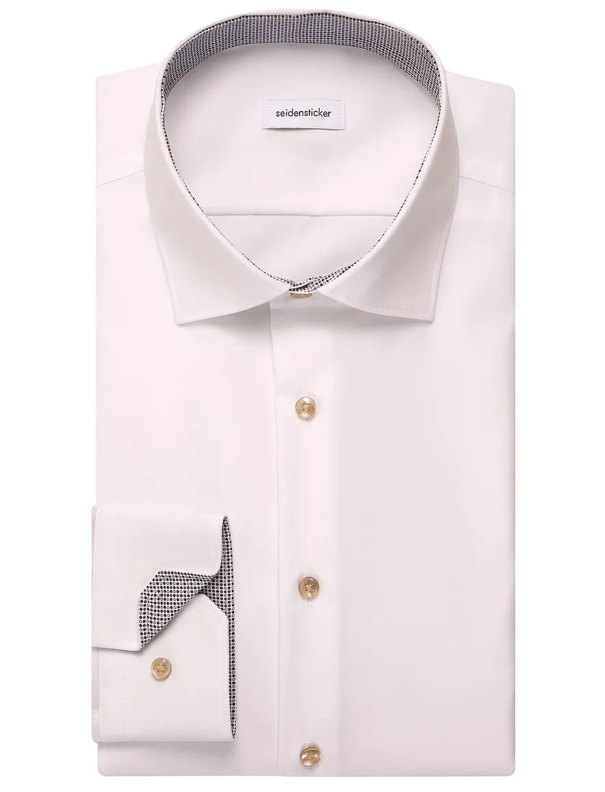 Seidensticker Slim Fit overhemd wit effen katoen