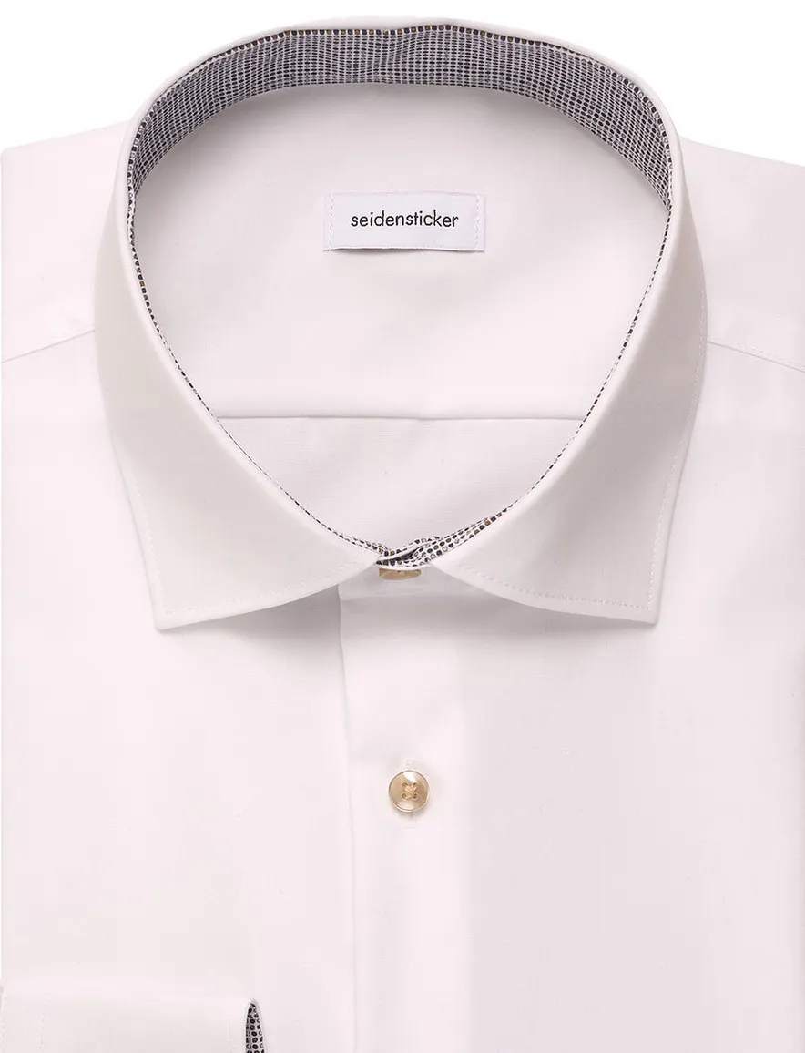 Seidensticker Slim Fit overhemd wit effen katoen