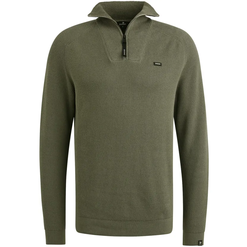 Vanguard trui groen half zip gebreid 100% katoen