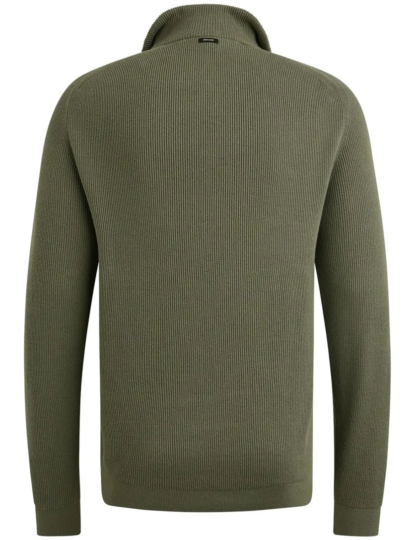 Vanguard trui groen half zip gebreid 100% katoen