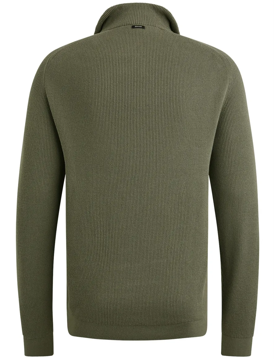 Vanguard trui groen half zip gebreid katoen