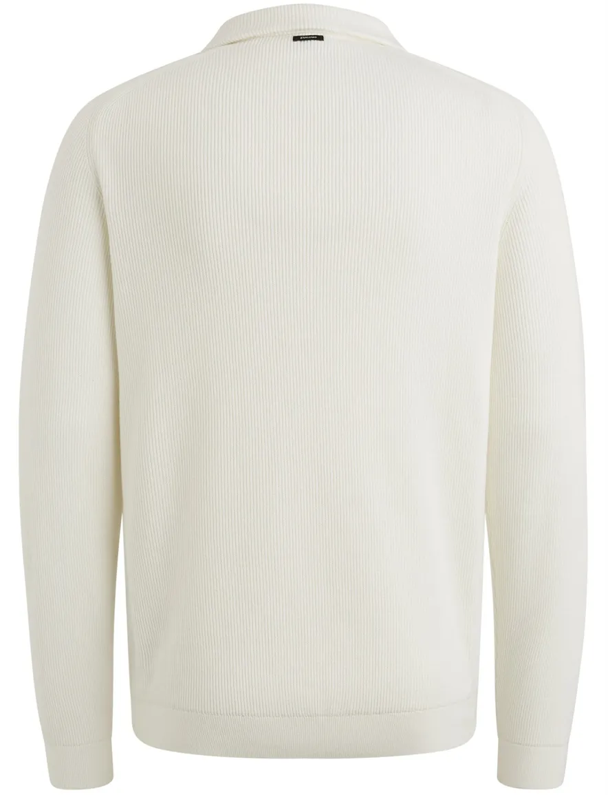 Vanguard trui half zip wit gebreid katoen