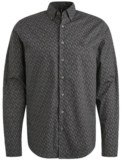 Vanguard Vanguard overhemd geprint navy bruin Slim Fit button-down