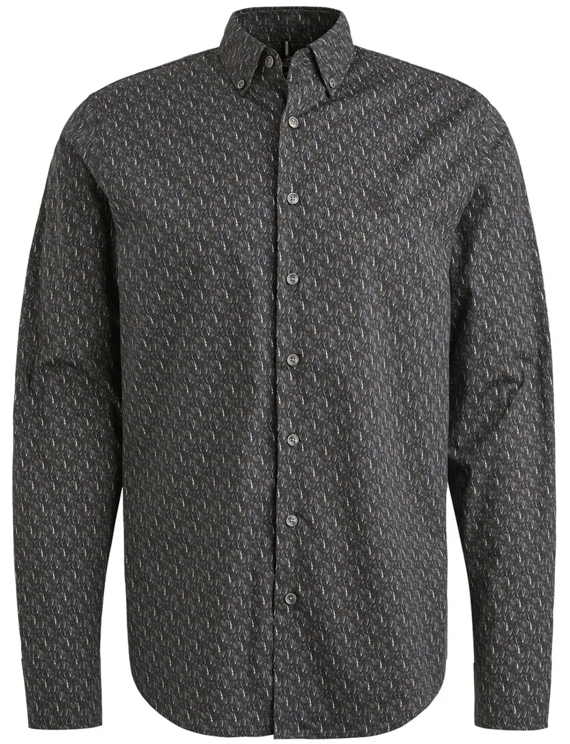 Vanguard overhemd geprint navy bruin Slim Fit katoen