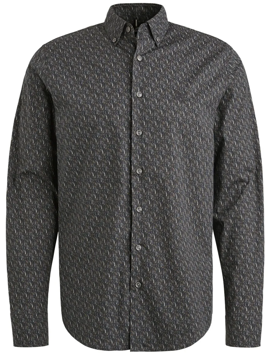 Vanguard overhemd geprint navy bruin Slim Fit