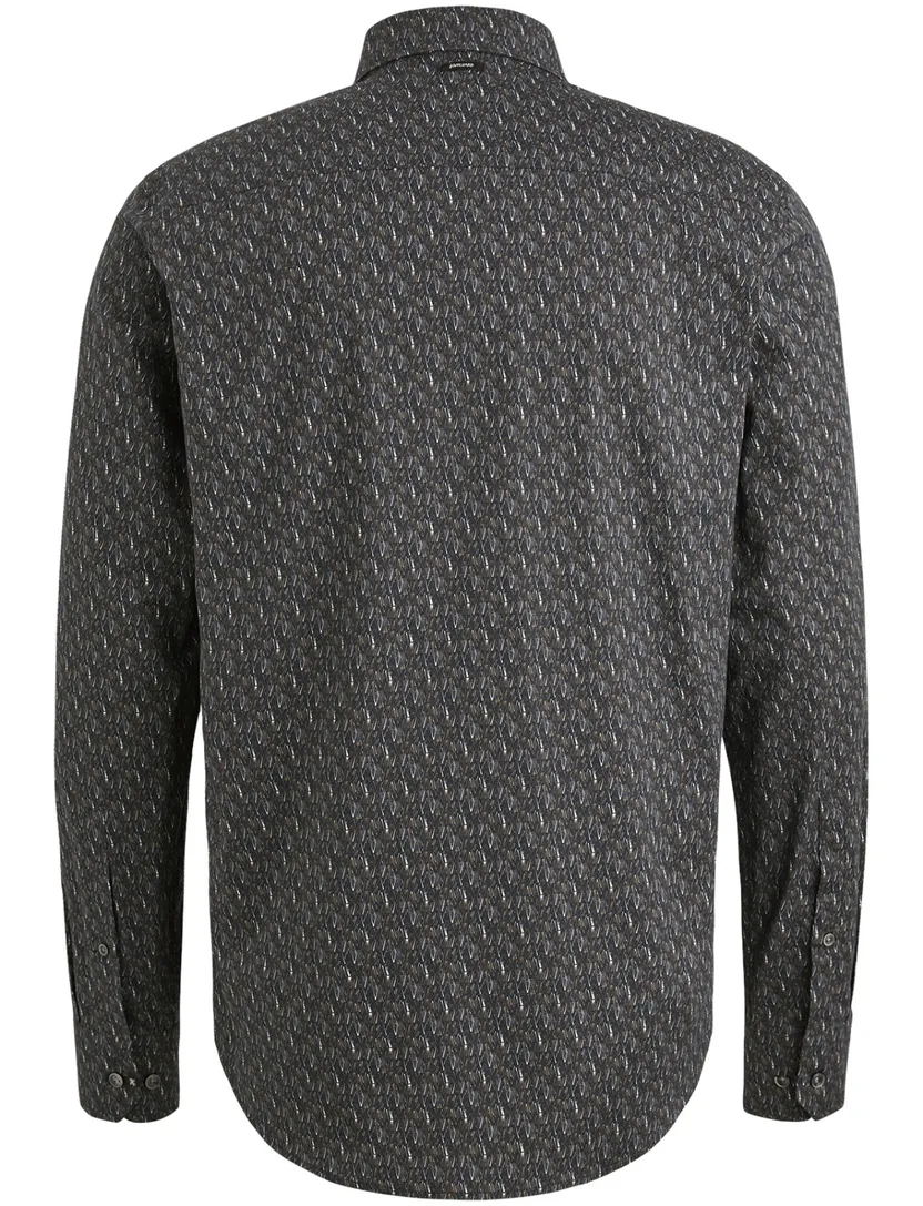 Vanguard overhemd geprint navy bruin Slim Fit katoen