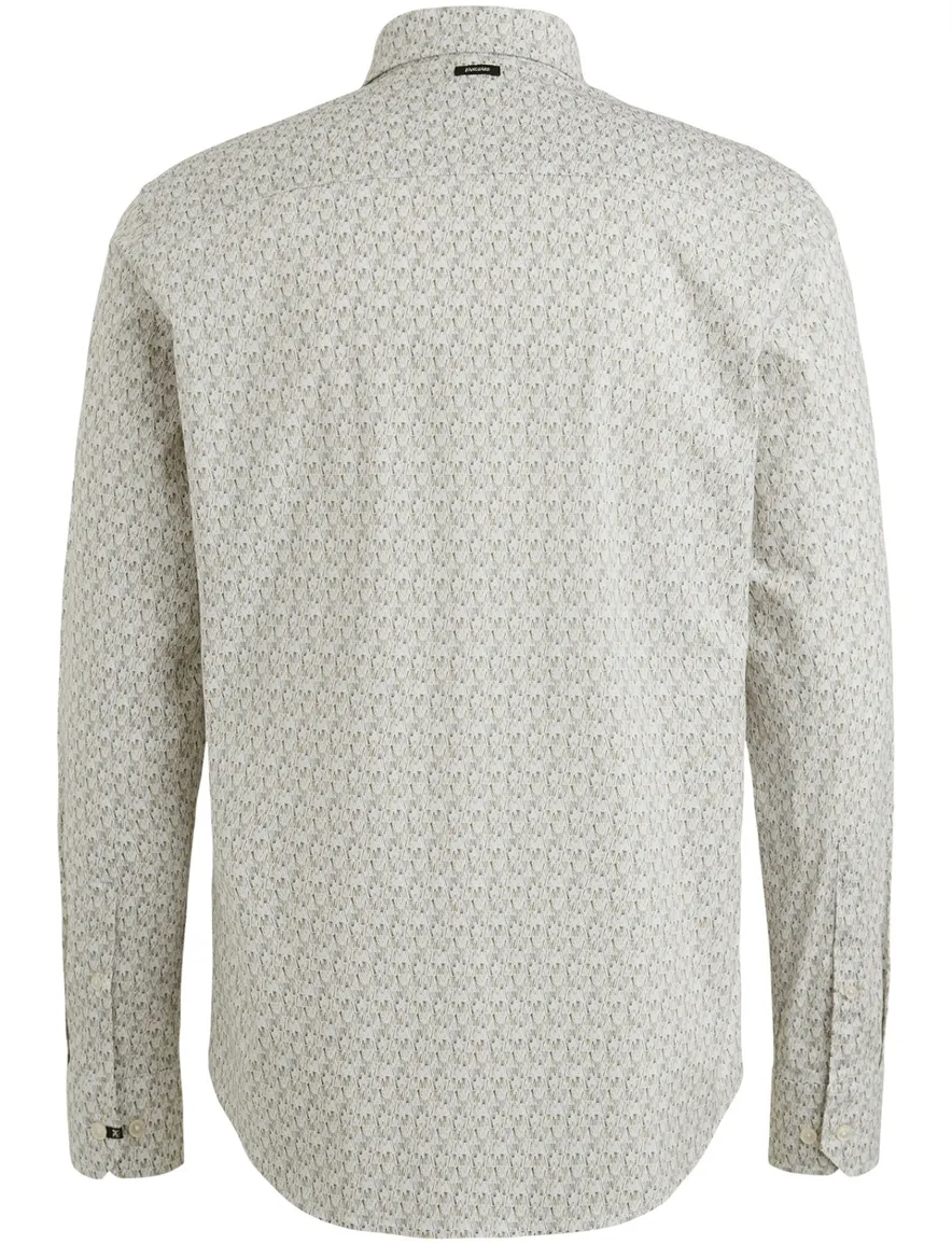 Vanguard overhemd geprint creme Slim Fit lange mouw