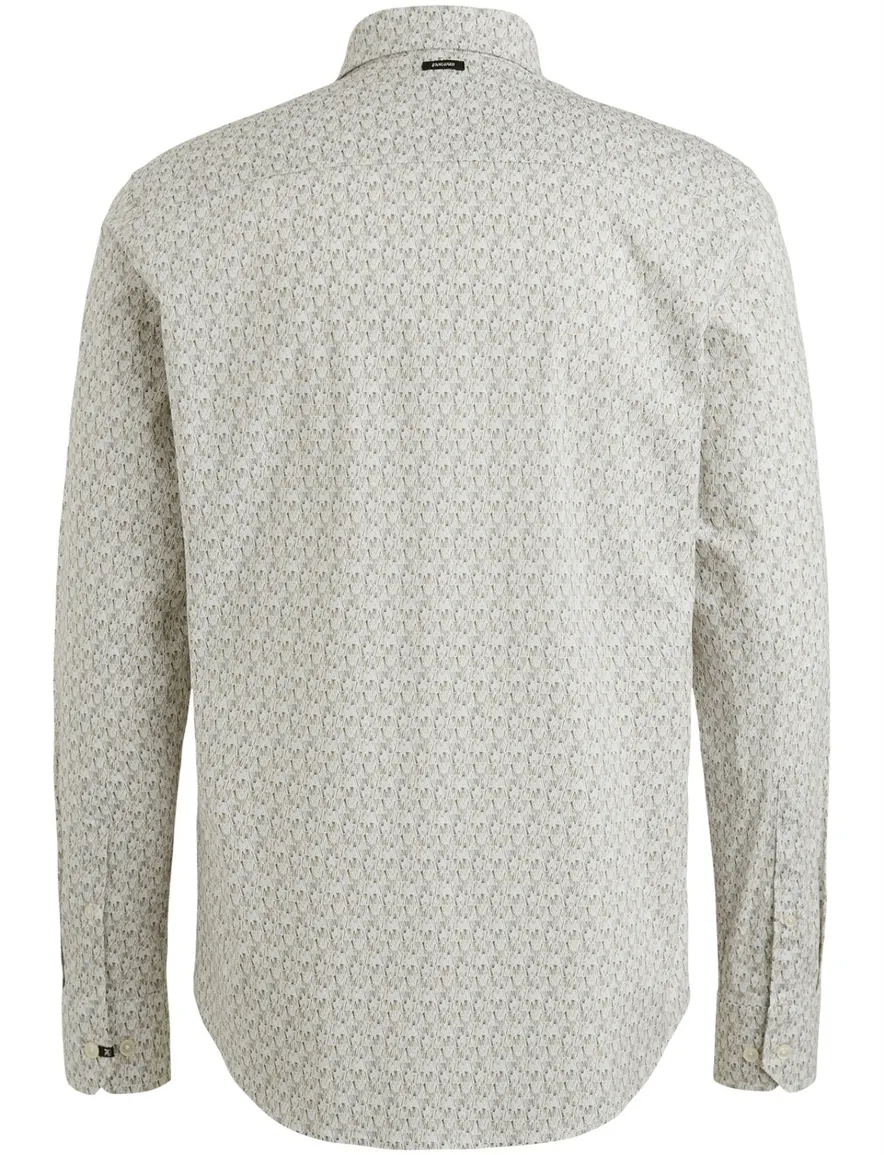 Vanguard overhemd geprint grijs Slim Fit lange mouw