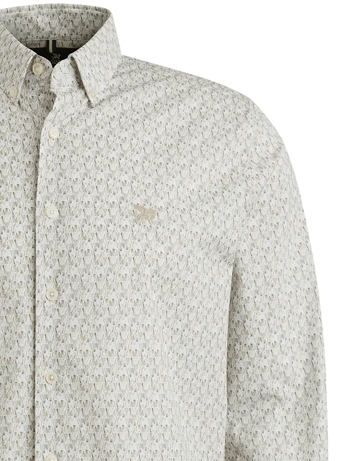 Vanguard overhemd geprint grijs Slim Fit button-down