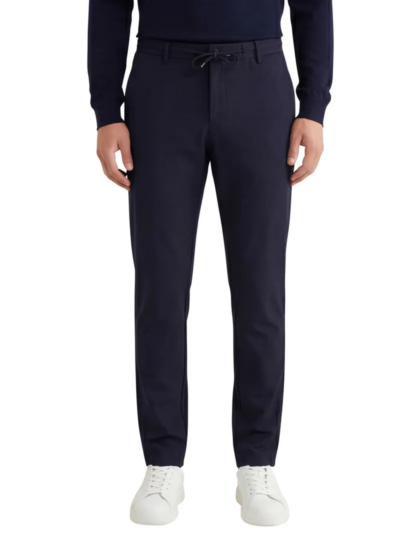 Vanguard chino navy V12 Tech Stretch slim fit effen