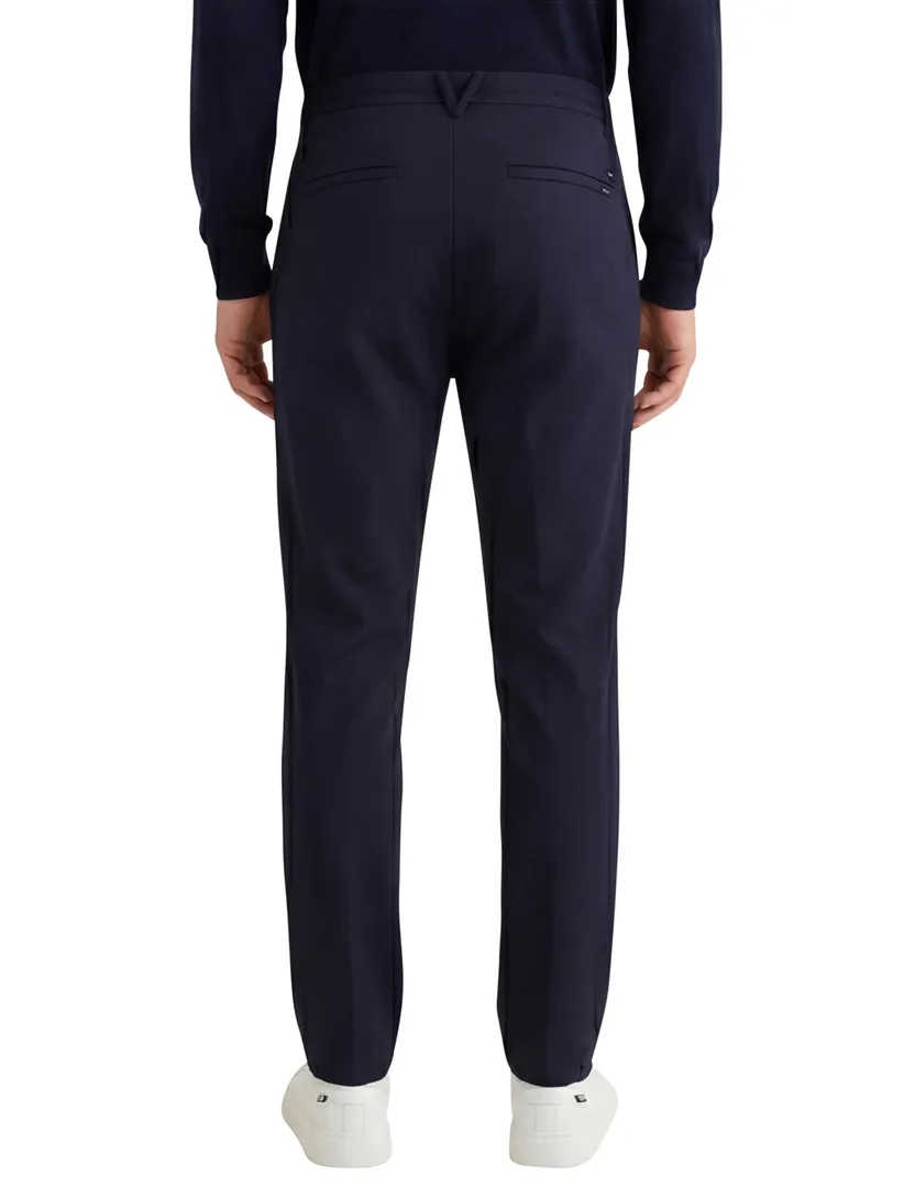 Vanguard chino navy V12 Tech Stretch slim fit effen